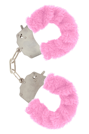 Manette con Bracciali in Peluche Rosa