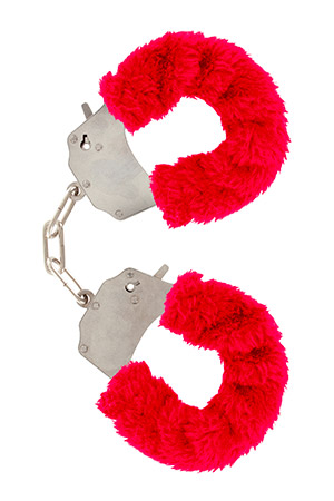 Manette con Bracciali in Peluche Rosse