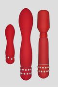 KIt Vibratori Diamond Triple Pleasure Pack 3 Pezzi Rosso