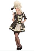 Costume Sexy Regina Barocca Nera. Taglia S