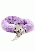 Manette con Bracciali in Peluche Viola